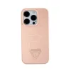 Guess Croco Triangle Metal Logo - Case for iPhone 15 Pro (Pink)