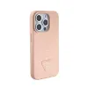Guess Croco Triangle Metal Logo - Case for iPhone 15 Pro (Pink)
