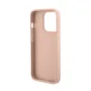 Guess Croco Triangle Metal Logo - Case for iPhone 15 Pro (Pink)