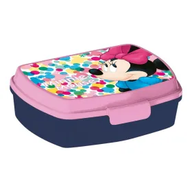 Sviestmaižu Kastīte Minnie Mouse Lucky Plastmasa Rozā (17 x 5.6 x 13.3 cm)