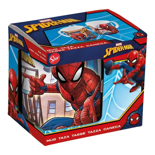 Muki Spider-Man Great power Sininen Punainen Keraminen 350 ml