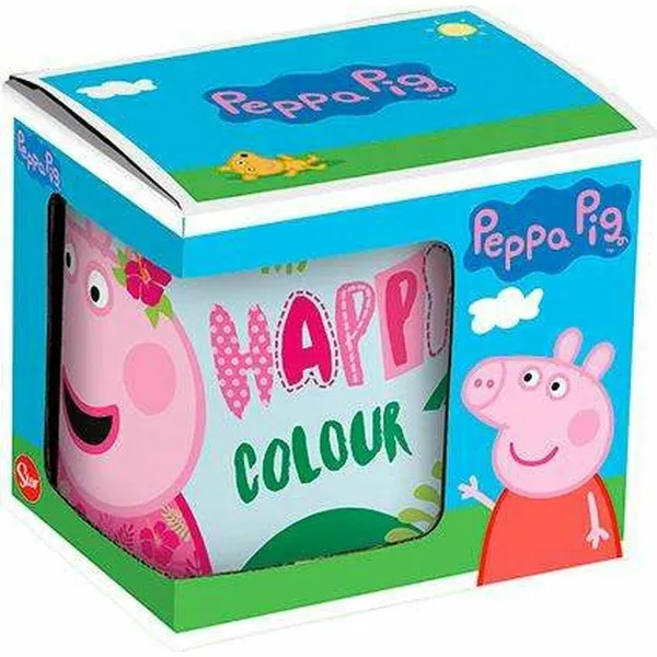 Krūze Peppa Pig Having fun Keramika Gaiši Rozā (350 ml)