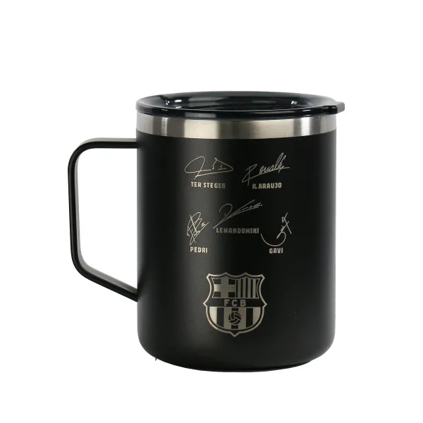 Termo-puodelis su dangteliu F.C. Barcelona Tamsiai mėlyna Nerūdijantis plienas