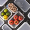 Hermētiska Pusdienu Kastīte Masterpro Foodies polipropilēns Kvadrāta 1 L 17,6 x 10,8 x 10 cm Balts Caurspīdīgs
