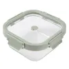 Hermetic Lunch Box Lékué Borosilicate Glass Squared 800 ml
