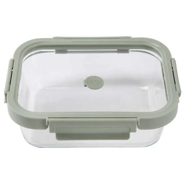 Hermetic Lunch Box Lékué Borosilicate Glass Rectangular 1,05 L
