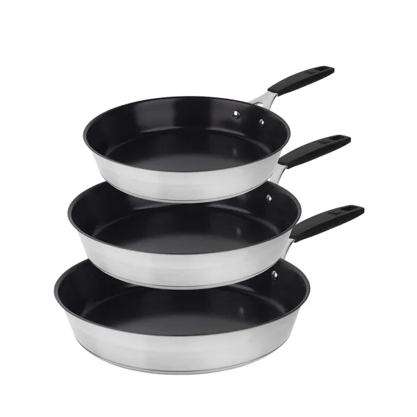 Set of Frying Pans Masterpro Smart Stainless steel 3 Pieces
