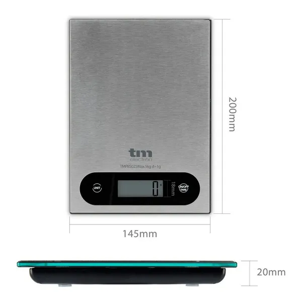 Keittiövaaka TM Electron Harmaa 5 kg