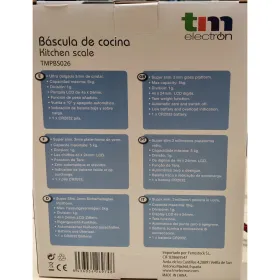 kitchen scale TM Electron Black 5 kg