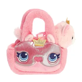 Fancy Pals – Plush Princess Cat with a Gold Crown in a Pink Bag 20 cm Eco-Friendly