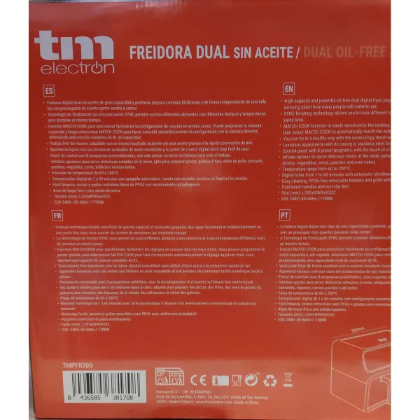 õhufritüüri TM Electron 1700 W 8 L