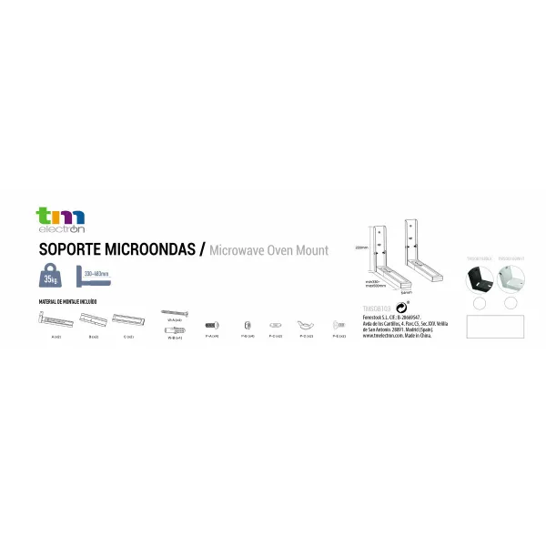 Microwave support TM Electron Black 35 kg