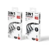 WEKOME WDC-119 Fython Series - 3-in-1 USB-A to Lightning + USB-C + Micro USB PD connection cable 1.2 m (Black)