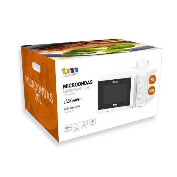 Mikrobangų krosnelė su kepsnine TM Electron Balta 700 W 20 L
