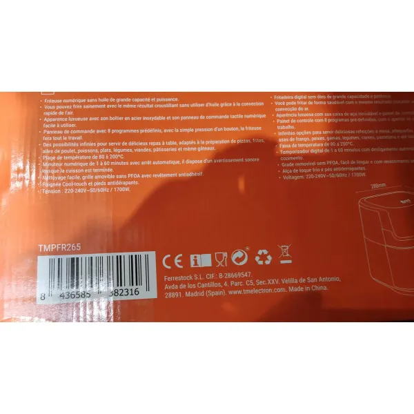 Air Fryer TM Electron 1700 W 6,5 L