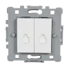 SPLENDOR EL06232 DOUBLE PHONE SOCKET WHITE