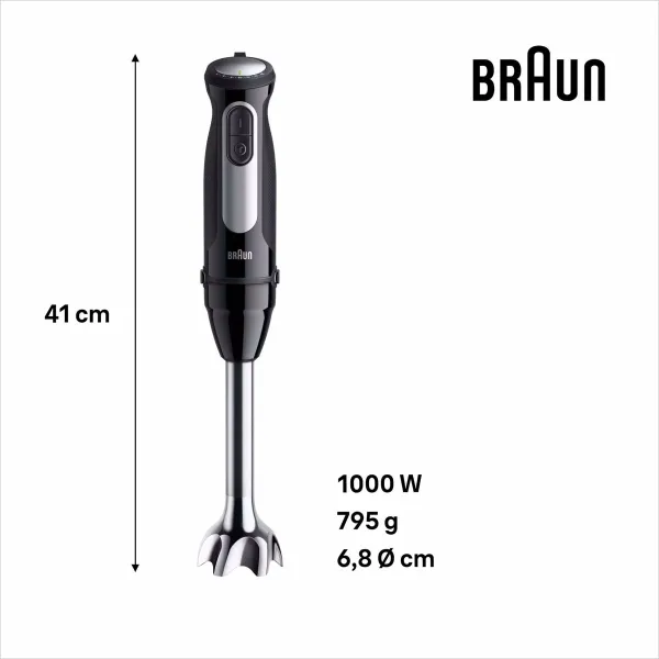 Rankinis trintuvas Braun 0X22111502 1000 W Juoda
