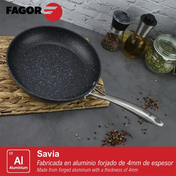 Сковорода Fagor Savia Кованый алюминий Серебристый Ø 26 cm