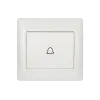 RHYME DOOR BELL SWITCH WHITE METALLIC