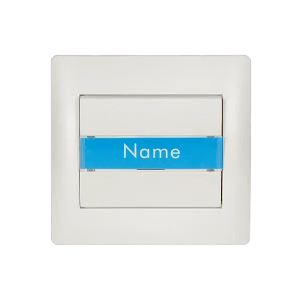 RHYMEDOOR BELL SWITCH WITH NAME CARD WHITE METALLIC