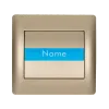 RHYMEDOOR BELL SWITCH WITH NAME CARD CHAMPAGNE METALLIC