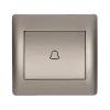 RHYME DOOR BELL SWITCH GREY METALLIC