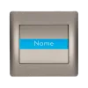 RHYMEDOOR BELL SWITCH WITH NAME CARD GREY METALLIC