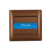 RHYMEDOOR BELL SWITCH WITH NAME CARD COFFEE METALLIC