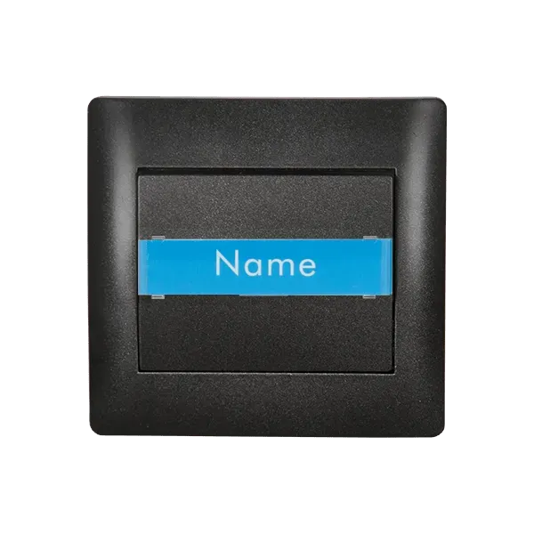 RHYMEDOOR BELL SWITCH WITH NAME CARD GRAPHITE METALLIC