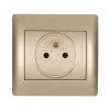 RHYME GERMAN TYPE SOCKET WITH COVER CHAMPAGNE METALLIC