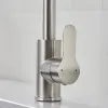 Mixer Tap Fontastock Grey Stainless steel Ceramic Zinc Alloy C-shaped