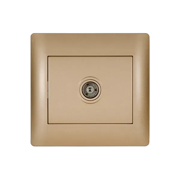 RHYME TV SOCKET GOLDEN METALLIC