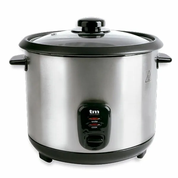 riisinkeitin TM Electron Teräs Lasi Ruostumaton teräs 900 W 2,2 L