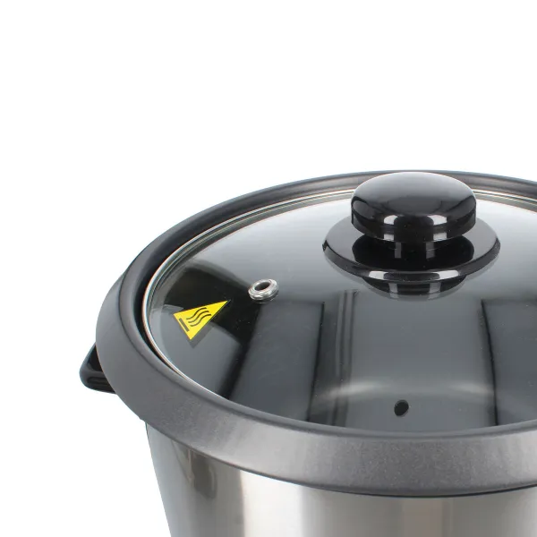 riisinkeitin TM Electron Teräs Lasi Ruostumaton teräs 900 W 2,2 L