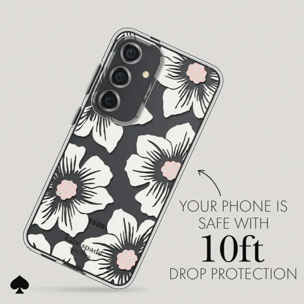 Kate Spade New York Protective Case - Samsung Galaxy S24 Case (Hollyhock Cream)
