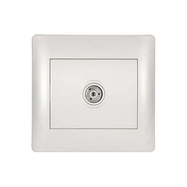 RHYME TV SOCKET WHITE METALLIC