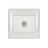 RHYME TV SOCKET WHITE METALLIC