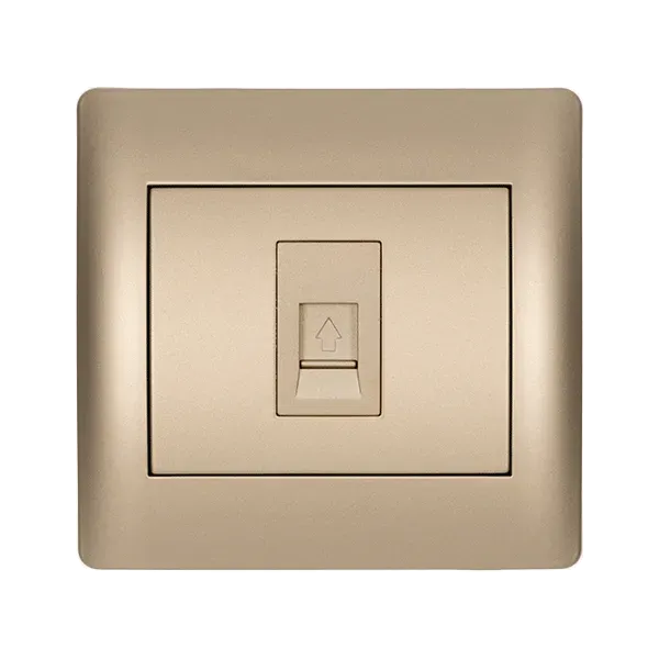 RHYME PHONE SOCKET CHAMPAGNE METALLIC