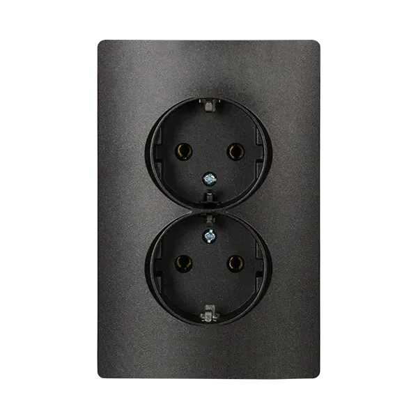 RHYME GERMAN TYPE SOCKET (DOUBLE) GRAPHITE METALLIC