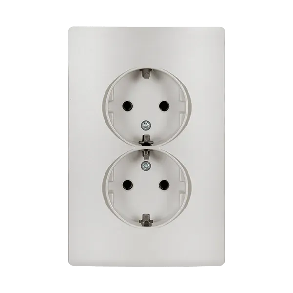 RHYME GERMAN TYPE SOCKET (DOUBLE) WHITE METALLIC