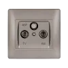 RHYME TV+FM+SAT SOCKET GREY METALLIC