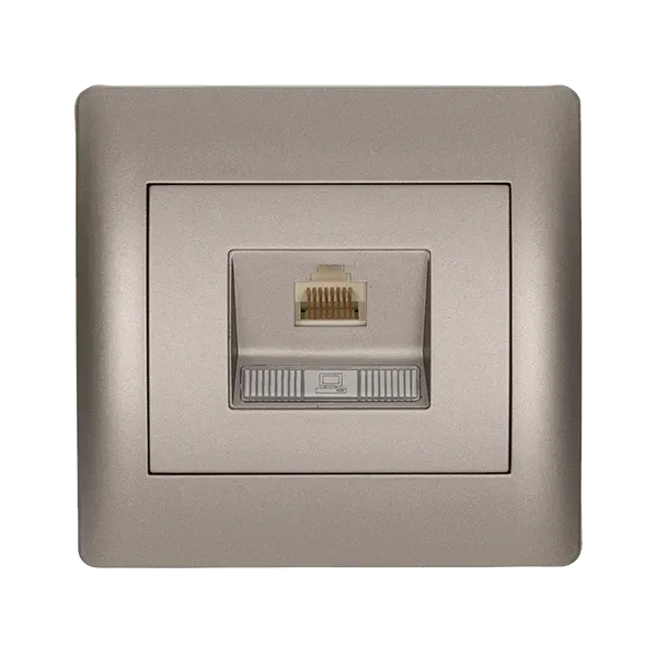 RHYME COMPUTER SOCKET (CAT6e) GREY METALLIC