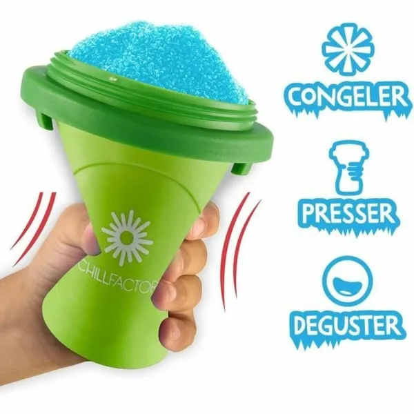 Glāze saldējuma un augļu ledus pagatavošanai ar receptēm Bandai Chillfactor Granita Mug Rose Plastmasa