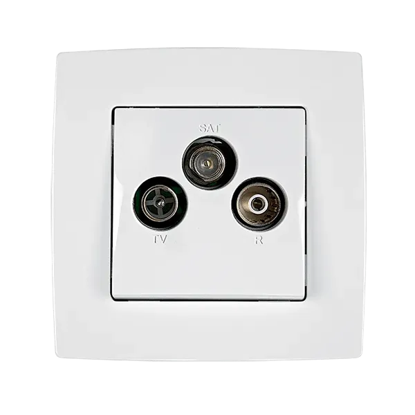 CITY TV WITH FM WITH SAT SOCKET WHITE METALLIC