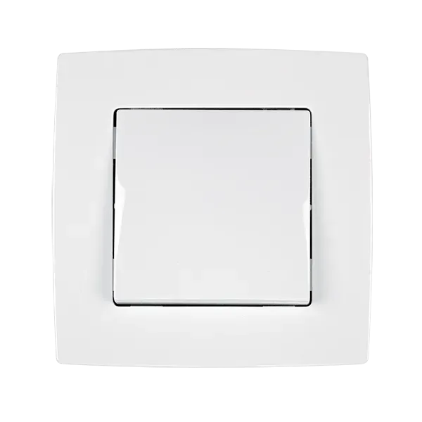 CITY ONE BUTTON TWO WAY SWITCH, WHITE METALLIC