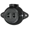 ANTIQUE TWO BUTTON ONE WAY SWITCH 10А 250V BLACK