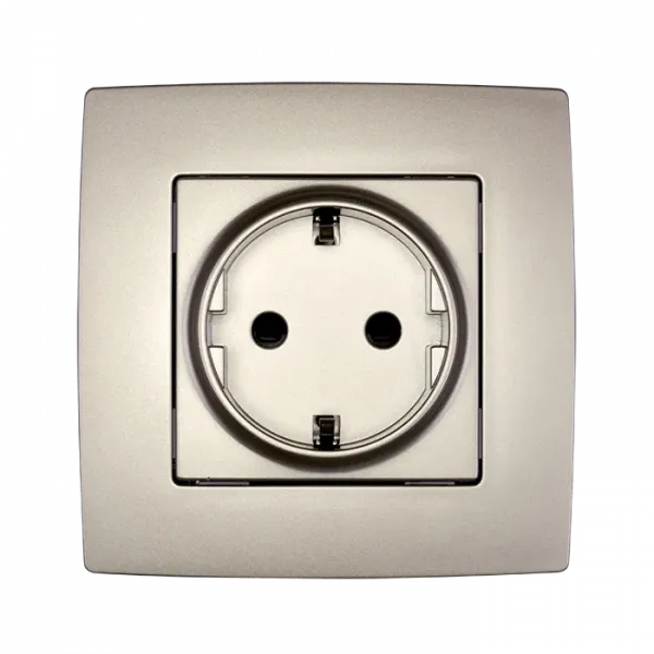 CITY GERMAN TYPE SOCKET CHAMPAGNE METALLIC WITH SCREW