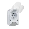 SOCKET+ SOCKET GERMAN TYPE 16A 250V WHITE, IP44