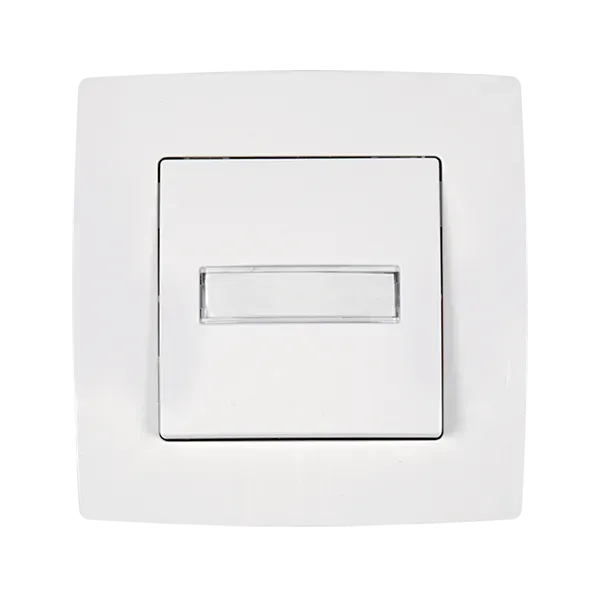 CITY DOORBELL SWITCH WITH LIGHT WHITE METALLIC