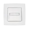 CITY DOORBELL SWITCH WITH LIGHT WHITE METALLIC